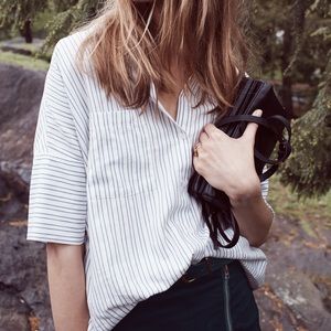 Madewell Courier Shirt in Stripe Size XXS